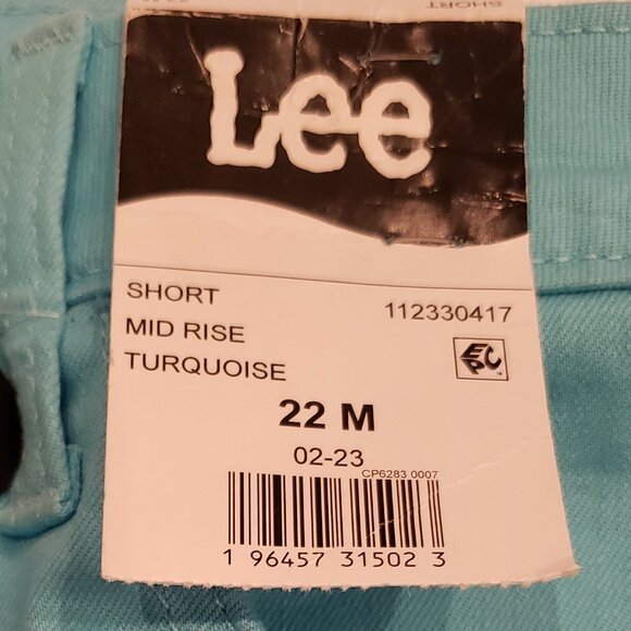 Lee Turquoise Blue Denim 5 picket Short - Picture 8 of 9